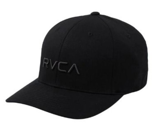 Picture of RVCA Mens Flexfit Hat Black
